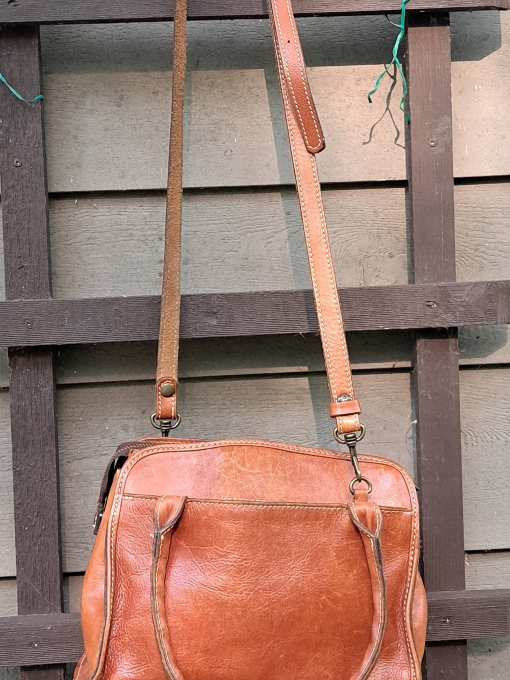 Patricia Nash Embossed Floral Leather Shoulder Bag - Brown - Picture 3 of 8